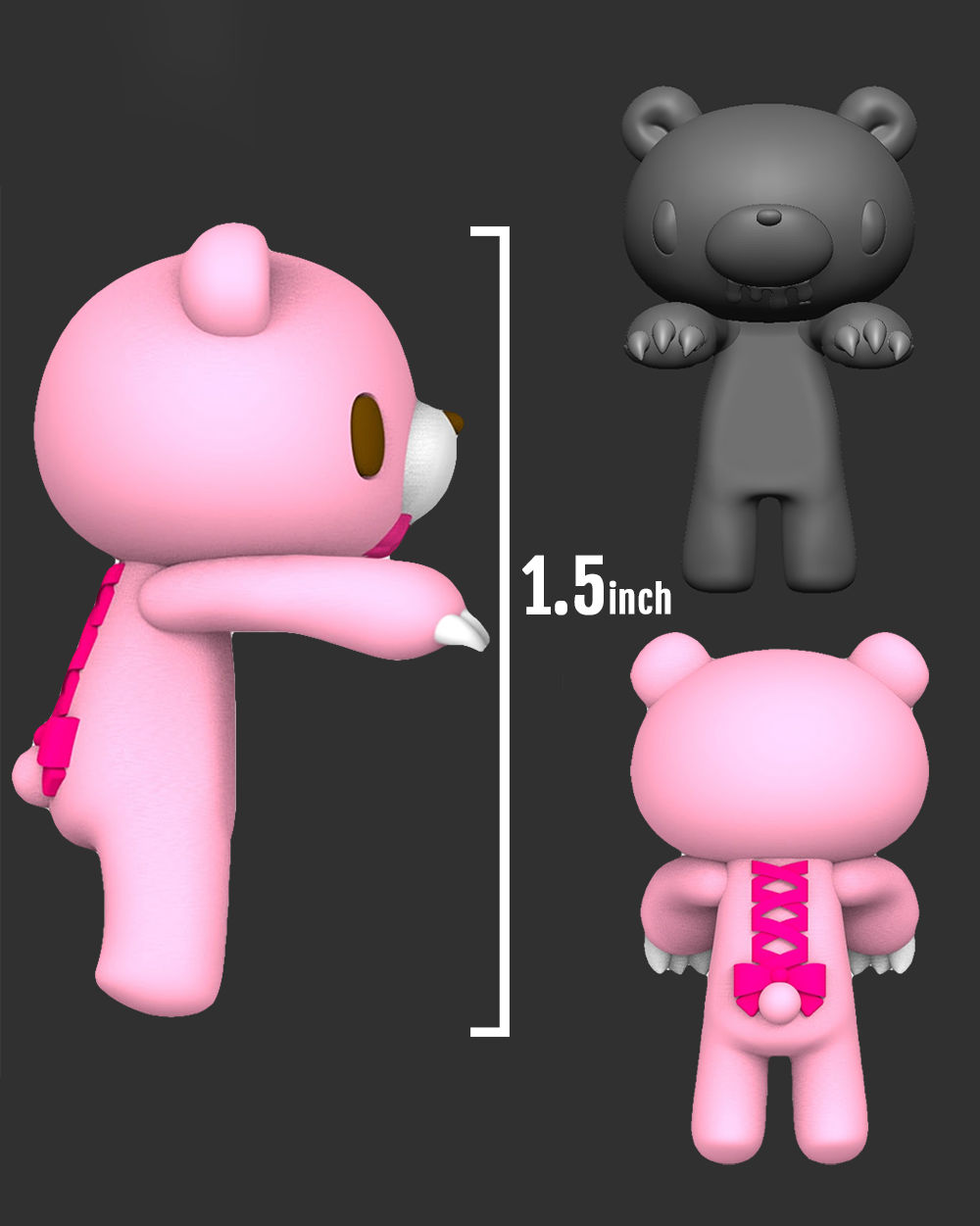 Phone Peeker Blind Bag (3 Figures) by MOEFLAVOR featuring 3 random Gloomy Bear peekers that cling to your phone using durable double-sided stickers.