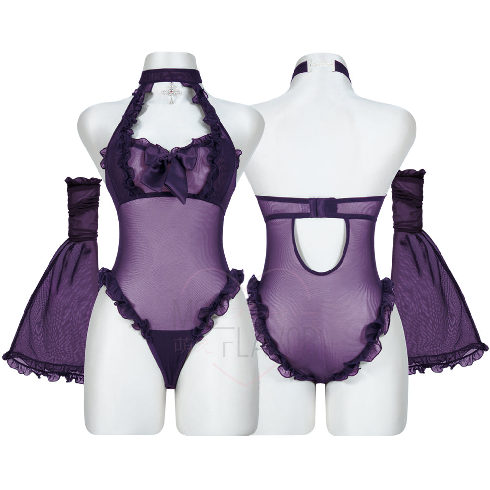 Pre-Order Widow’s Veil Mesh Lingerie Bodysuit