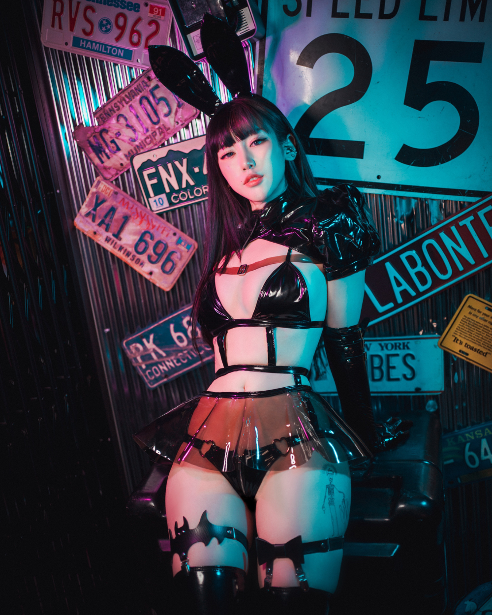Japanese Cosplay, Cyber Bunny Lingerie Set