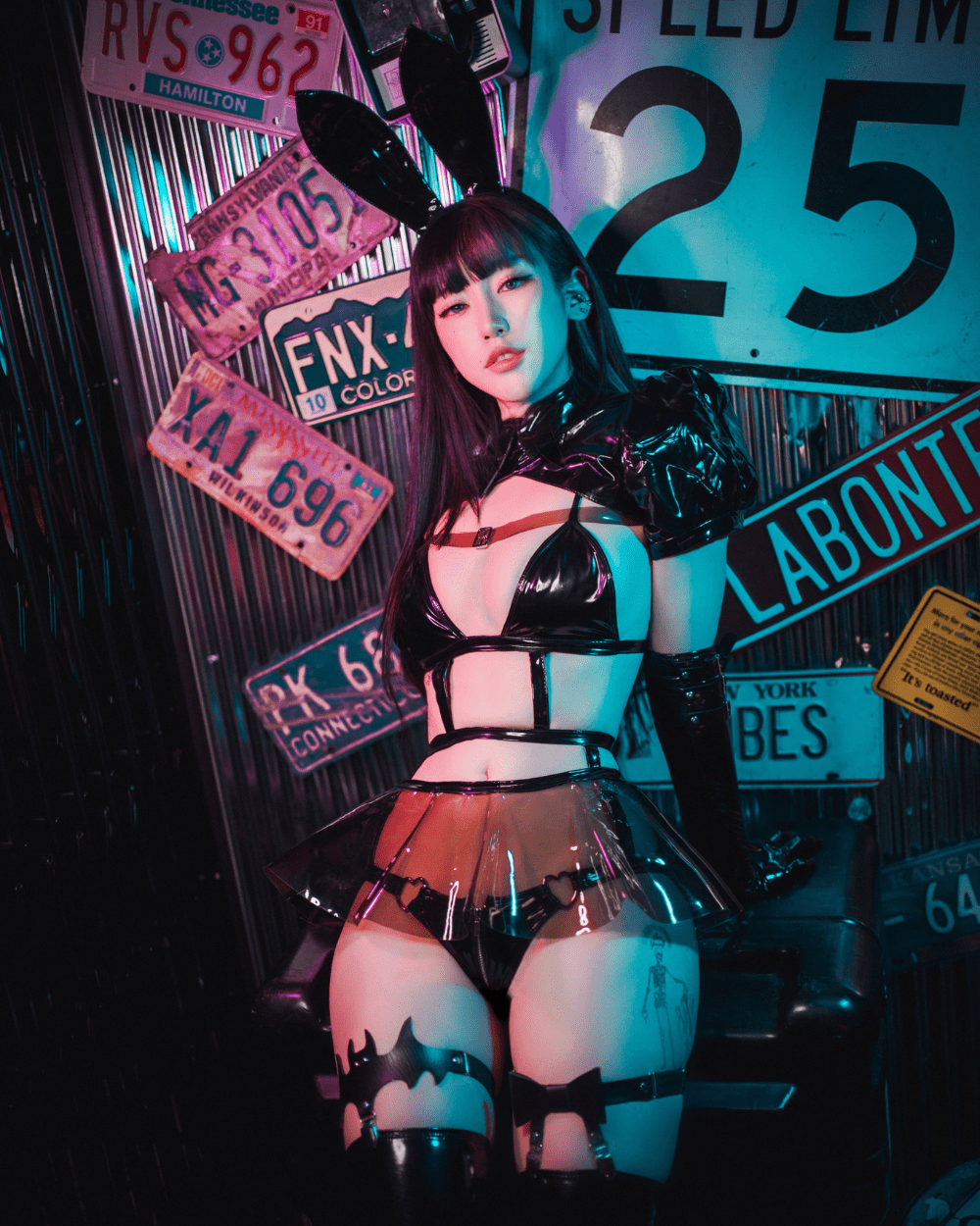 Japanese Cosplay | Cyber Bunny Lingerie Set MOEFLAVOR - Japanese-Inspired Lingerie & Anime Cosplay Fantasywear Japanese Cosplay | Cyber Bunny Lingerie Set MOEFLAVOR - Japanese-Inspired Lingerie & Anime Cosplay Fantasywear