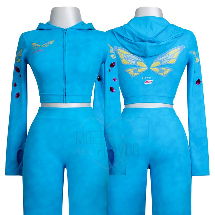 Fairy Bloom Winx Track Hoodie / Sweatpants - MOEFLAVOR - Japanese-Inspired Lingerie & Anime Cosplay Fantasywear