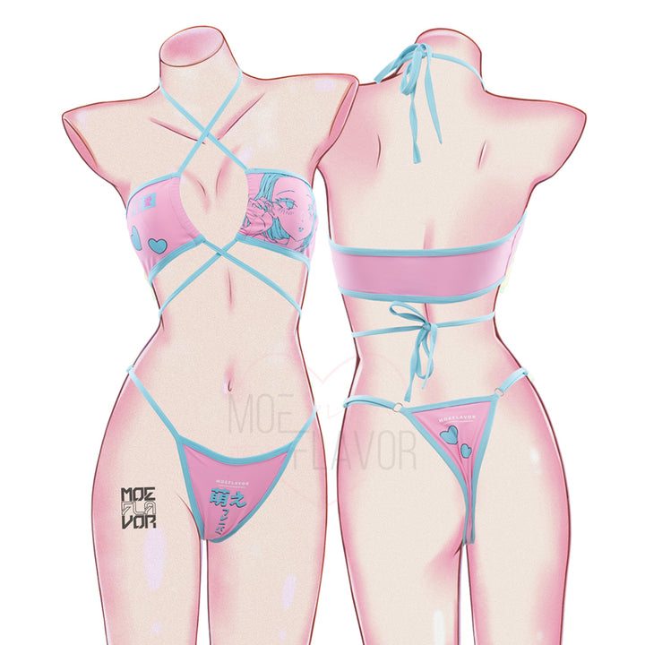 front-blue-skin-thumbnail Blue & Pink MOEFLAVOR - Waifu Inspired Fashion and Lingerie Store