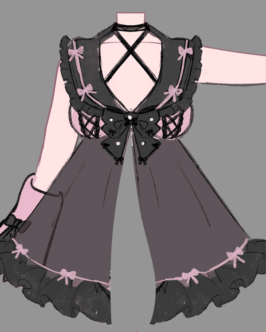 Gloomy Bear Jirai Kei Babydoll - MOEFLAVOR - Japanese - Inspired Lingerie & Anime Fantasywear