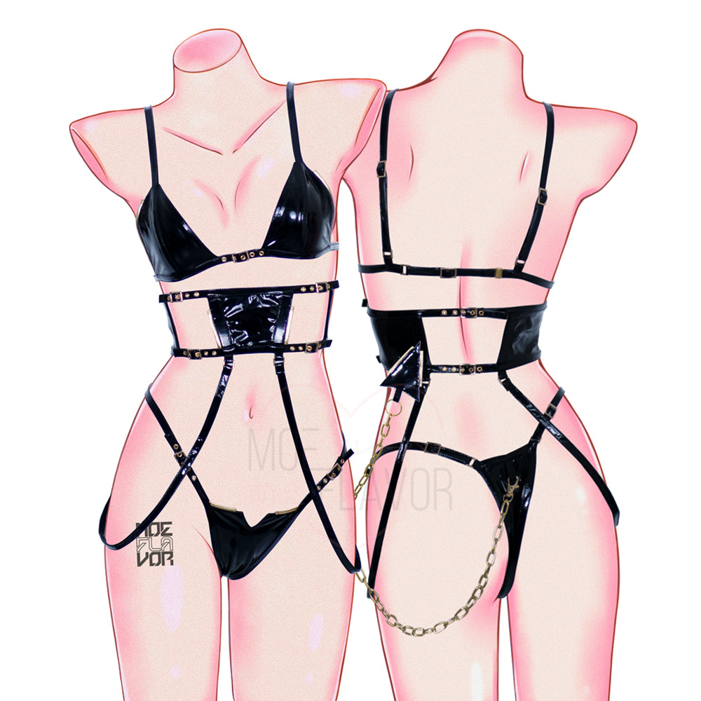 goldtail-CyberSuccubus-CutOut-Thumbnail Black MOEFLAVOR - Waifu Inspired Fashion and Lingerie Store