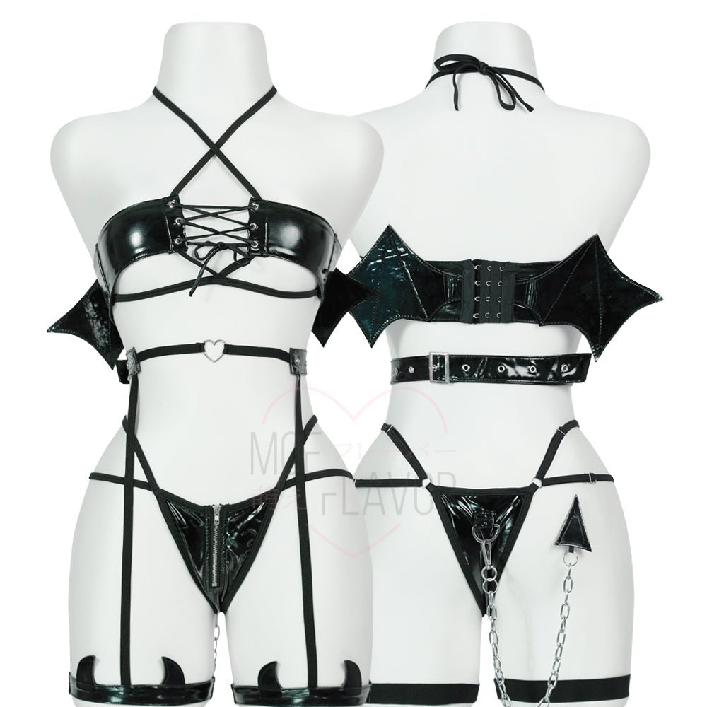 Hell Rider Succubus Lingerie - MOEFLAVOR - Waifu Inspired Fashion and Lingerie Store
