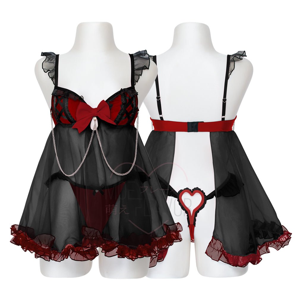 Jirai Kei Babydoll Lingerie Set - MOEFLAVOR - Japanese-Inspired Lingerie & Anime Cosplay Fantasywear