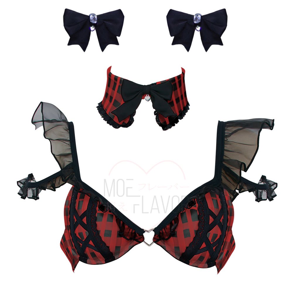 Jirai Kei Garter Lingerie Set - MOEFLAVOR - Japanese-Inspired Lingerie & Anime Cosplay Fantasywear