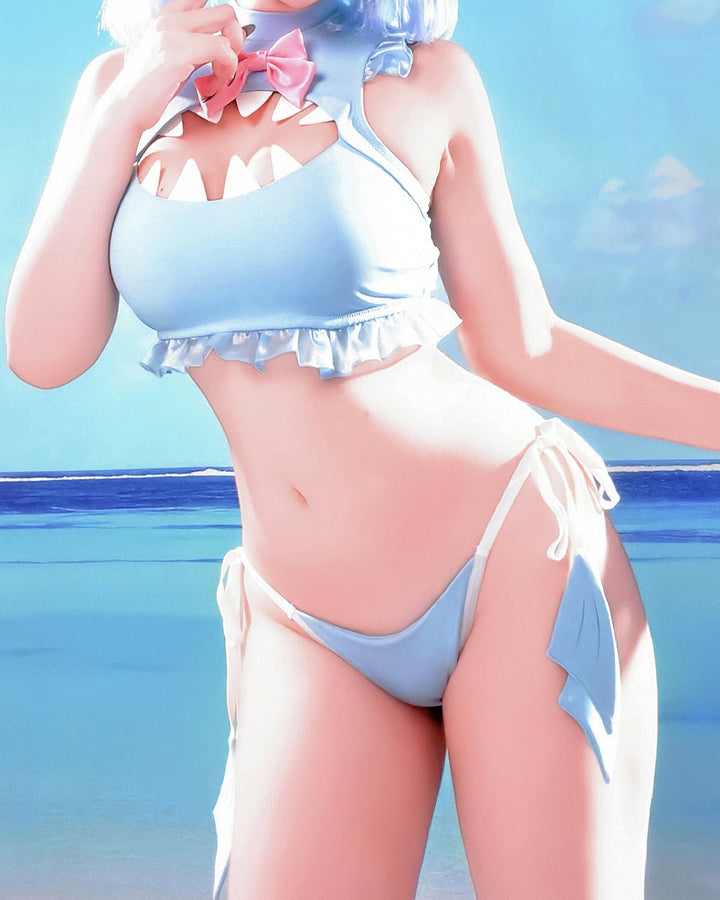 Kawaii Shark Two Piece - MOEFLAVOR - Japanese - Inspired Lingerie & Anime Fantasywear