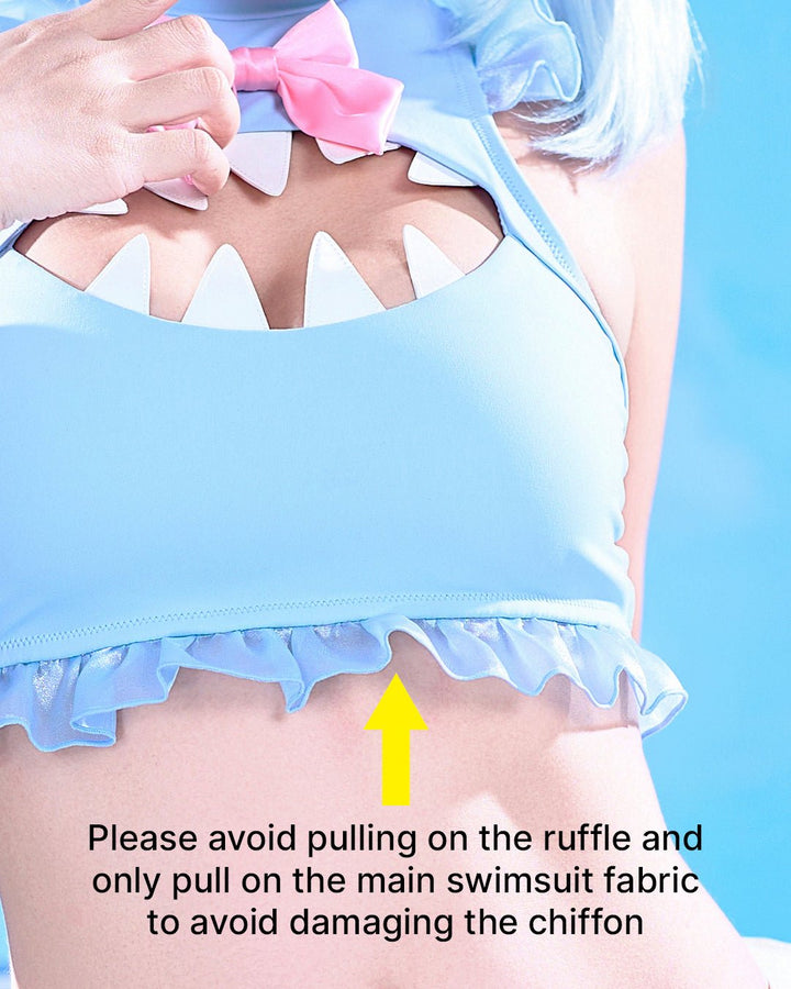 Kawaii Shark Two Piece - MOEFLAVOR - Japanese - Inspired Lingerie & Anime Fantasywear