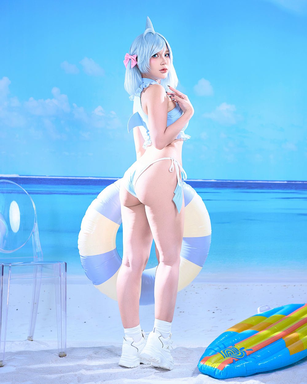 Kawaii Shark Two Piece - MOEFLAVOR - Japanese - Inspired Lingerie & Anime Fantasywear