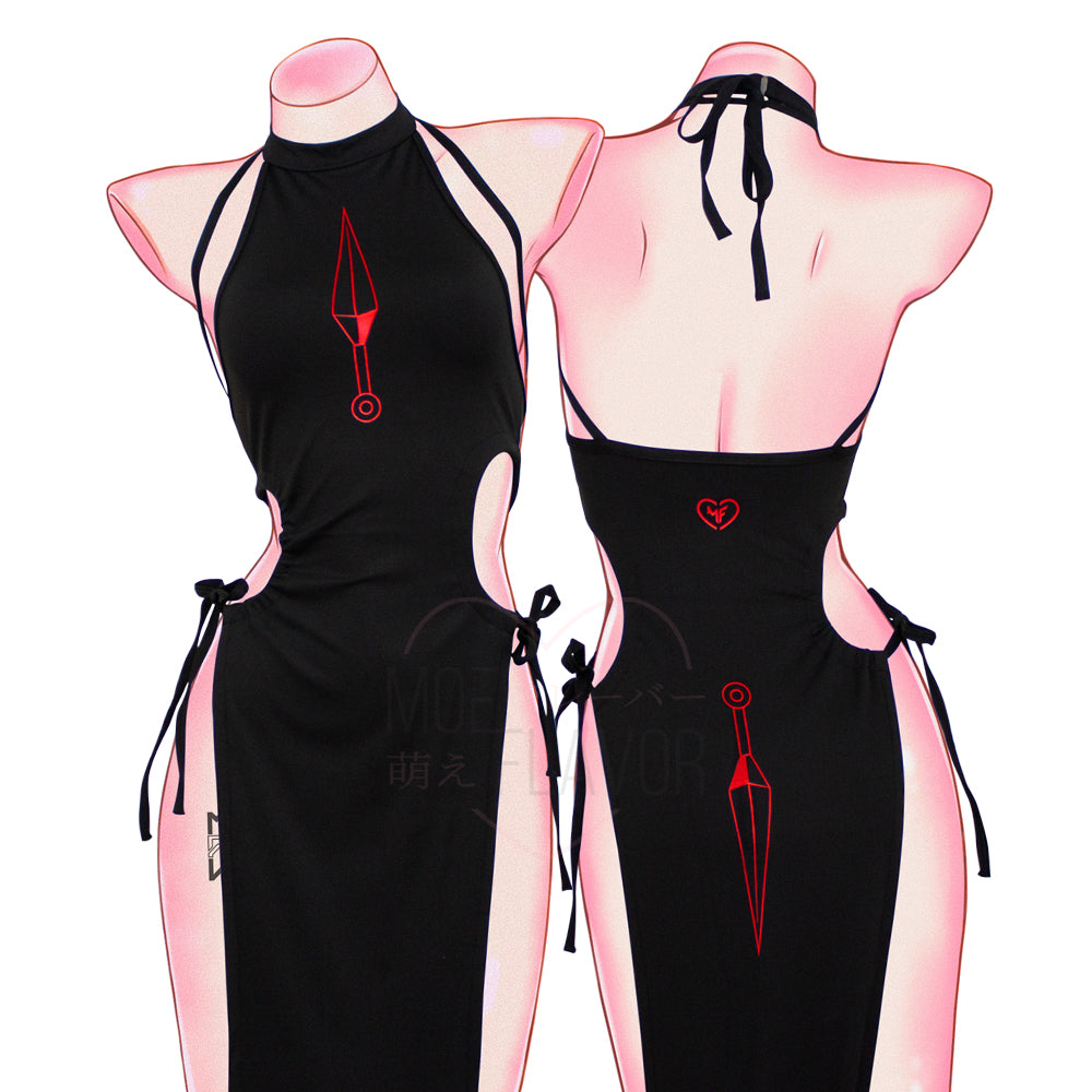 kunai-black-ninja-shinobi-japanese-dress-thumbnail Black MOEFLAVOR - Waifu Inspired Fashion and Lingerie Store