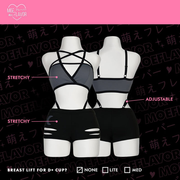 Loona Helluva Boss Wolf Top and Shorts Outfit - MOEFLAVOR - Waifu Inspired Fashion and Lingerie Store