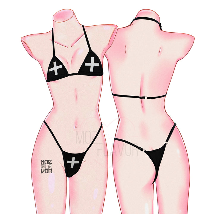 micro-lingerie-blackx-thumbnail Black With Cross MOEFLAVOR - Waifu Inspired Fashion and Lingerie Store