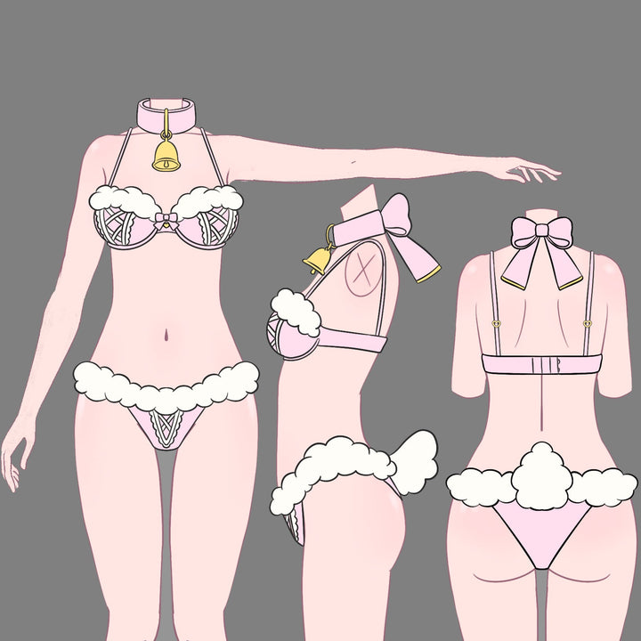 Pre - Order Blushing Lamb Lingerie - MOEFLAVOR - Waifu Inspired Fashion and Lingerie Store