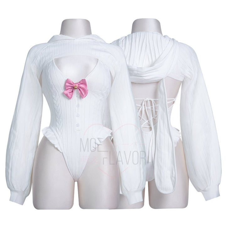 Pre - Order Bunny Hoodie and Bodysuit Sweater - MOEFLAVOR - Waifu Inspired Fashion and Lingerie Store