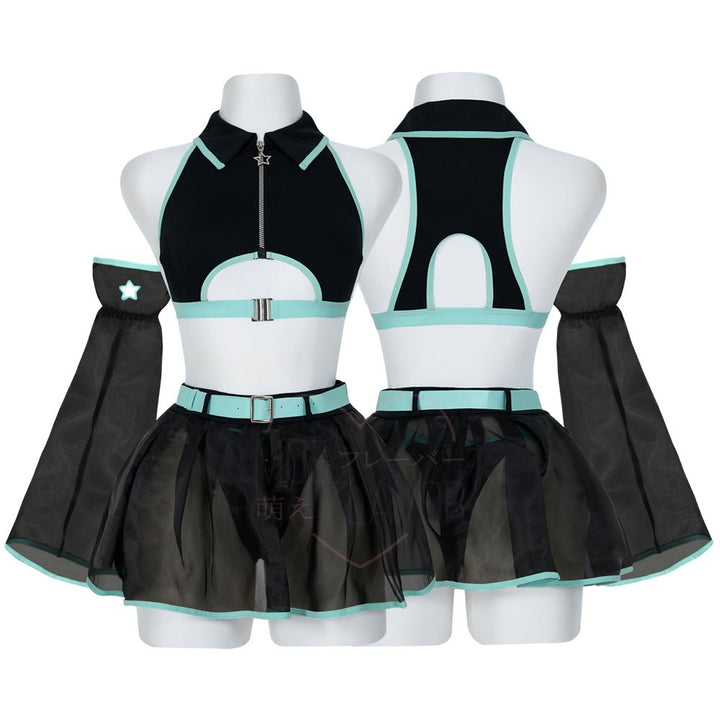 Pre-Order Cyber Siren - Mesh Top/Skirt Cyber Girl Lingerie - MOEFLAVOR - Japanese-Inspired Lingerie & Anime Cosplay Fantasywear
