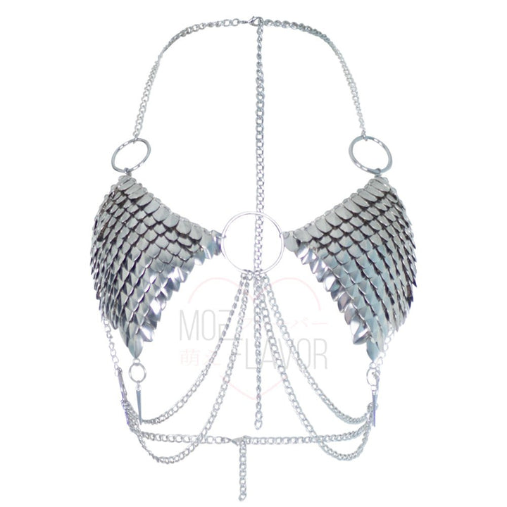 Pre - Order Iron Maiden Top / Skirt Steel Chainmail Scalemail - MOEFLAVOR - Waifu Inspired Fashion and Lingerie Store