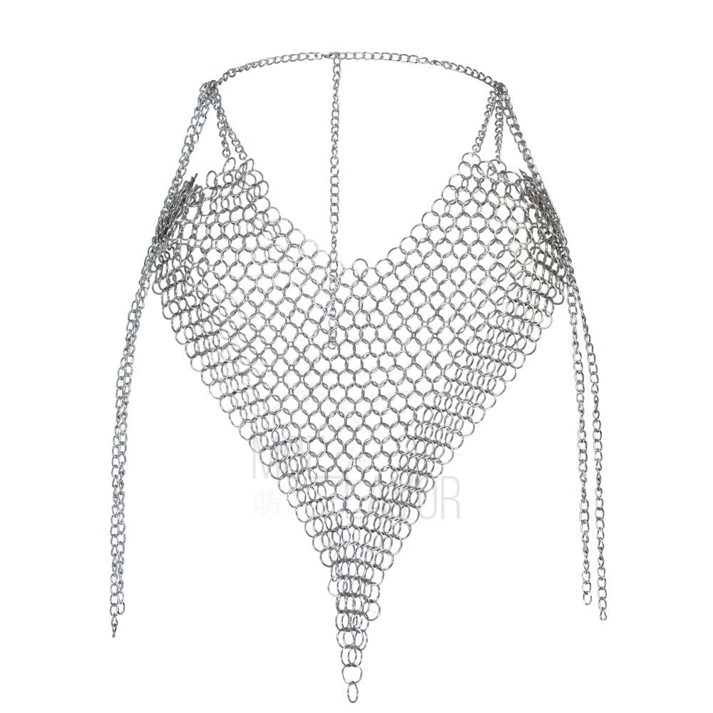 Pre - Order Iron Maiden Top / Skirt Steel Chainmail Scalemail Costume - MOEFLAVOR - Waifu Inspired Fashion and Lingerie Store