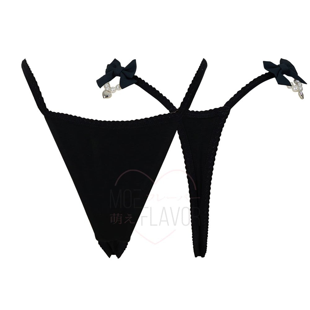 Pre-Order Jirai Kei Bow Thong - MOEFLAVOR - Japanese-Inspired Lingerie & Anime Cosplay Fantasywear