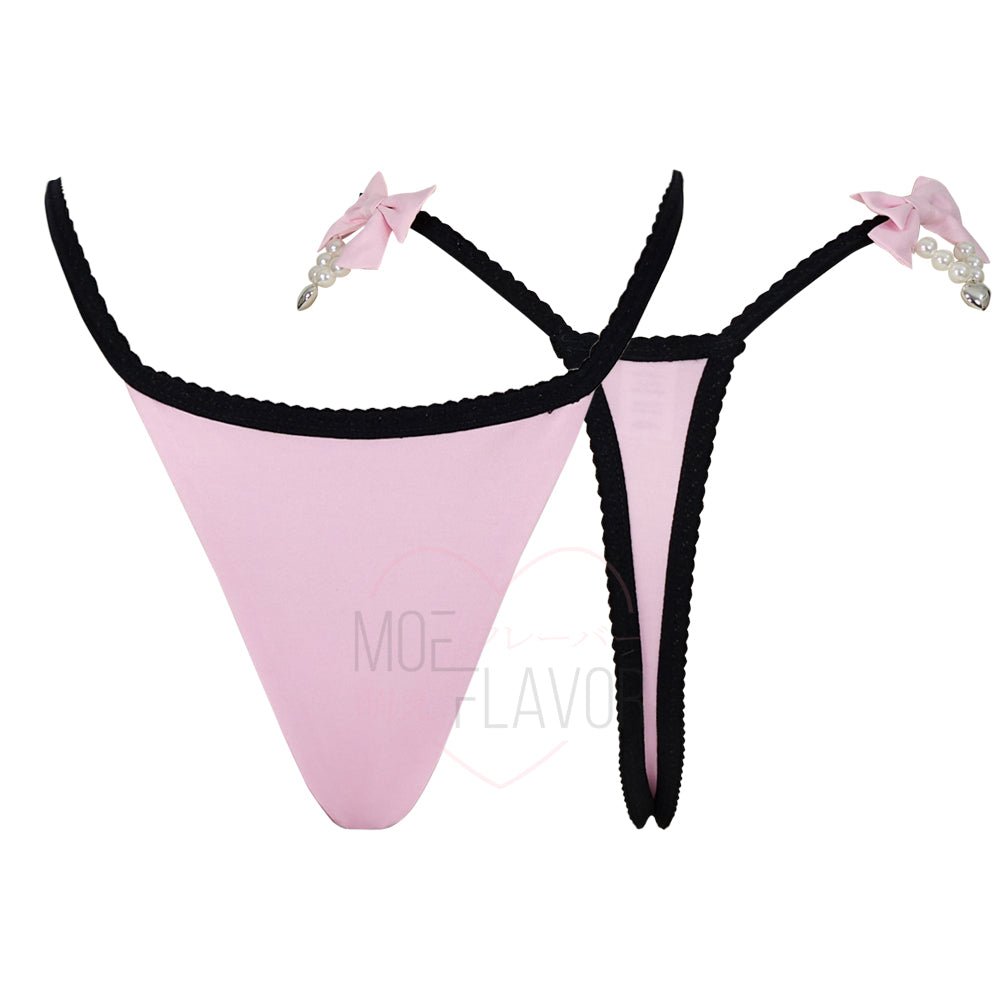 Pre-Order Jirai Kei Bow Thong - MOEFLAVOR - Japanese-Inspired Lingerie & Anime Cosplay Fantasywear