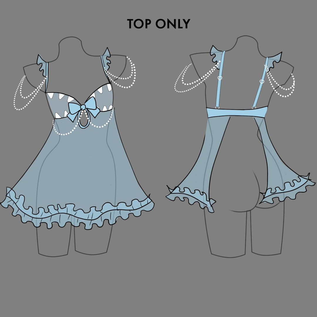 Pre - Order Shark Babydoll Dress - MOEFLAVOR - Waifu Inspired Fashion and Lingerie Store