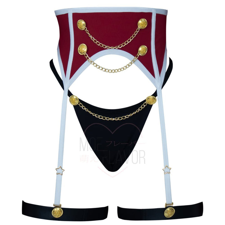 Pre-Order Stolas Helluva Boss Red Feather Lingerie - MOEFLAVOR - Japanese-Inspired Lingerie & Anime Cosplay Fantasywear