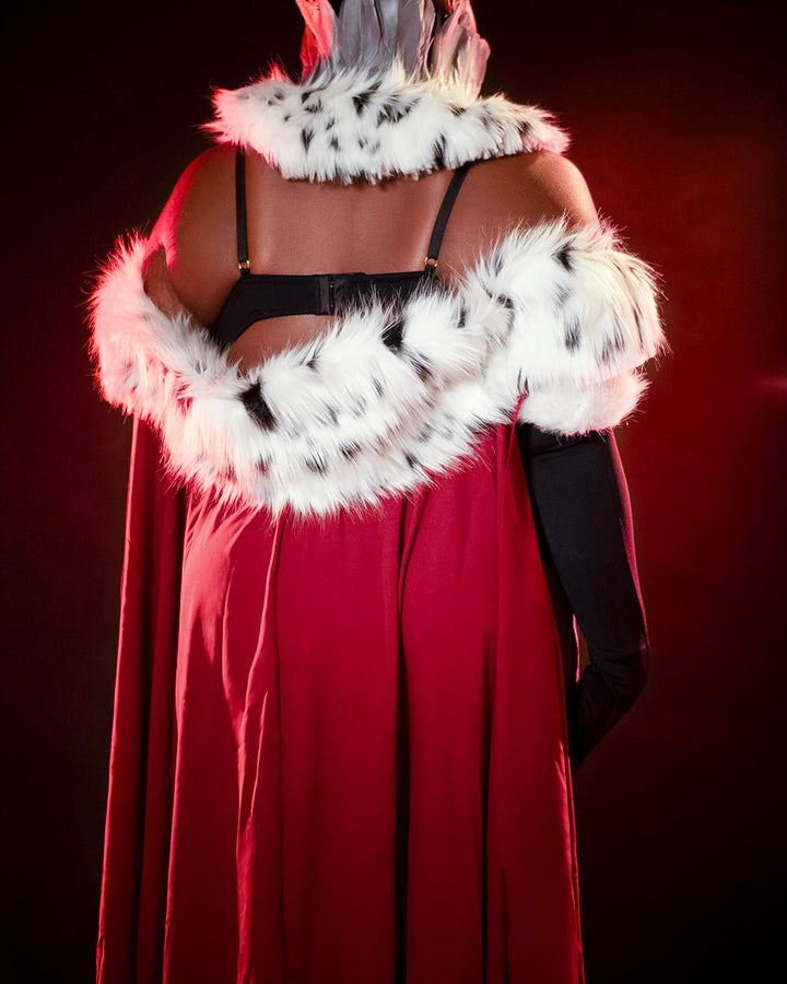 Pre-Order Stolas Helluva Boss Red Feather Lingerie - MOEFLAVOR - Japanese-Inspired Lingerie & Anime Cosplay Fantasywear