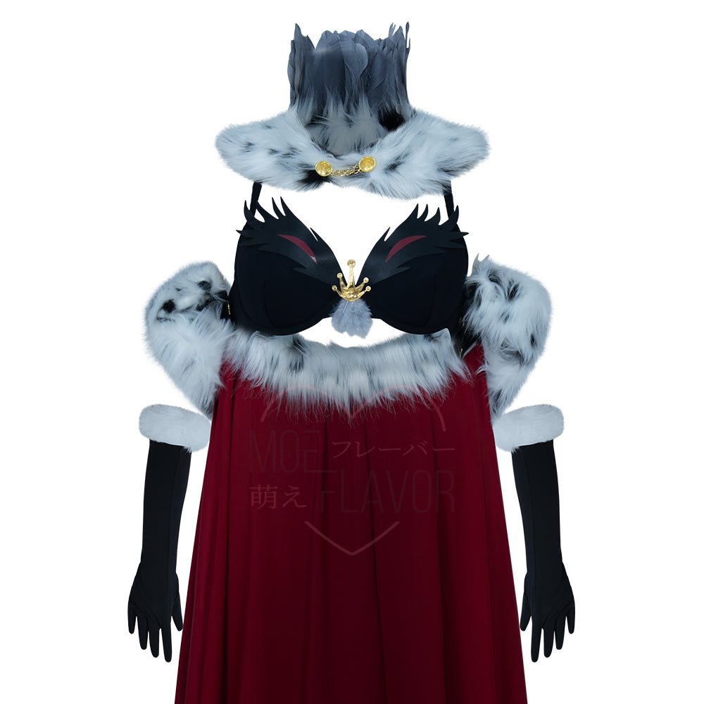 Pre-Order Stolas Helluva Boss Red Feather Lingerie - MOEFLAVOR - Japanese-Inspired Lingerie & Anime Cosplay Fantasywear