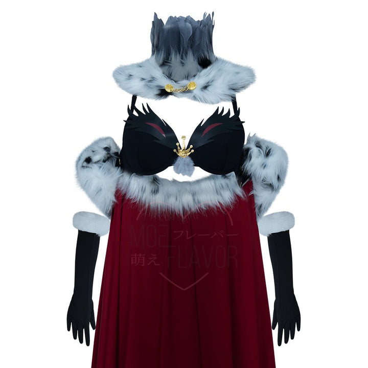 Pre-Order Stolas Helluva Boss Red Feather Lingerie - MOEFLAVOR - Japanese-Inspired Lingerie & Anime Cosplay Fantasywear