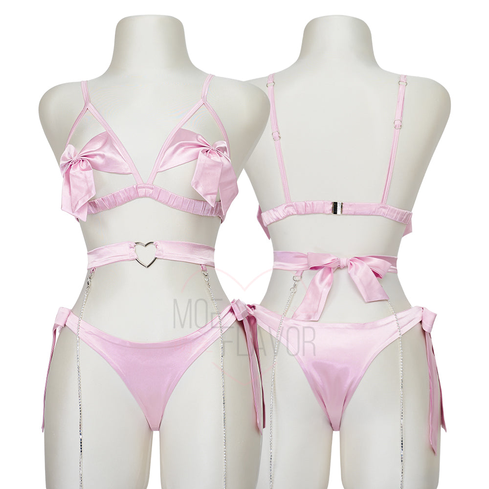 present-bow-pink-new Pink MOEFLAVOR - Waifu Inspired Fashion and Lingerie Store