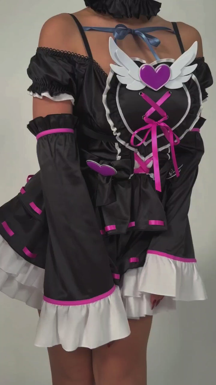 Pre-Order Fallen Grace Ruffle Heart Goth Dress