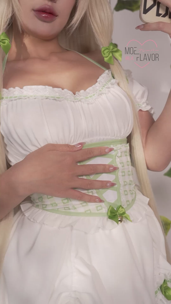 Pre-Order Cottage Maiden Checkered Ruffle Dress