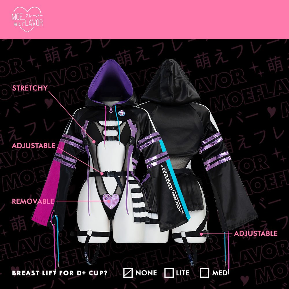 Projekt Melody Cyber Girl Bodysuit - MOEFLAVOR - Waifu Inspired Fashion and Lingerie Store
