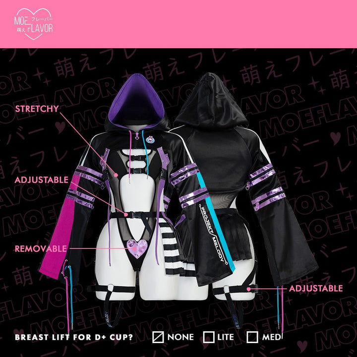 Projekt Melody Cyber Girl Bodysuit - MOEFLAVOR - Waifu Inspired Fashion and Lingerie Store
