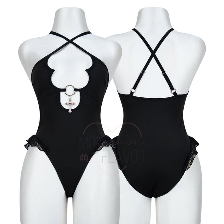 Sinbound Vampire Lingerie Bodysuit - MOEFLAVOR - Japanese-Inspired Lingerie & Anime Cosplay Fantasywear