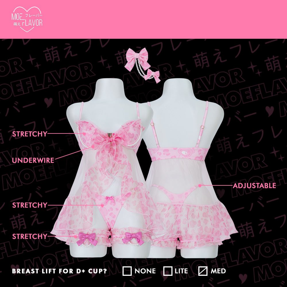 Vday Gloomy Bear Gyaru Babydoll Lingerie - MOEFLAVOR - Waifu Inspired Fashion and Lingerie Store
