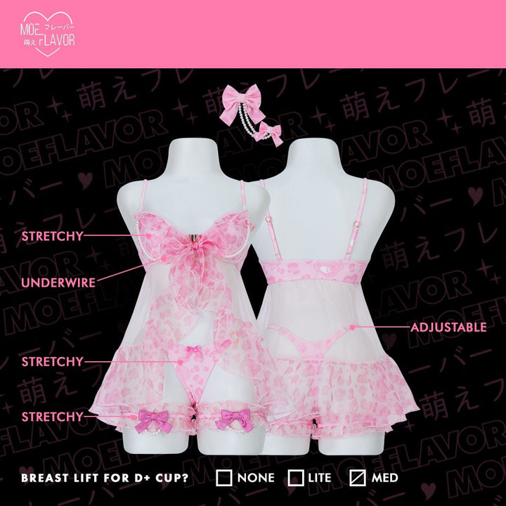 Vday Gloomy Bear Gyaru Babydoll Lingerie - MOEFLAVOR - Waifu Inspired Fashion and Lingerie Store