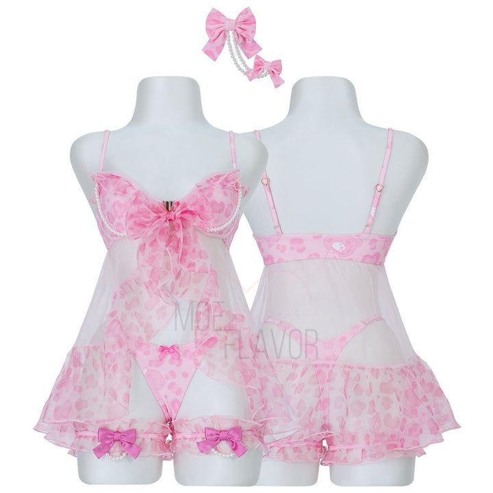 Vday Gloomy Bear Gyaru Babydoll Lingerie - MOEFLAVOR - Waifu Inspired Fashion and Lingerie Store