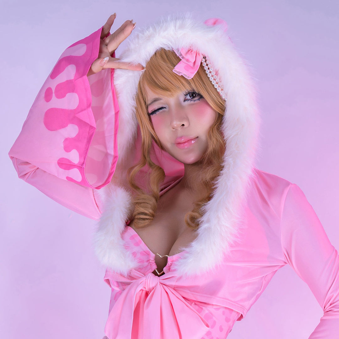 Vday Gloomy Bear Gyaru Hoodie - MOEFLAVOR - Waifu Inspired Fashion and Lingerie Store