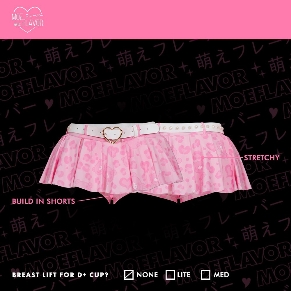 Vday Gloomy Bear Gyaru Mini Skirt - MOEFLAVOR - Waifu Inspired Fashion and Lingerie Store