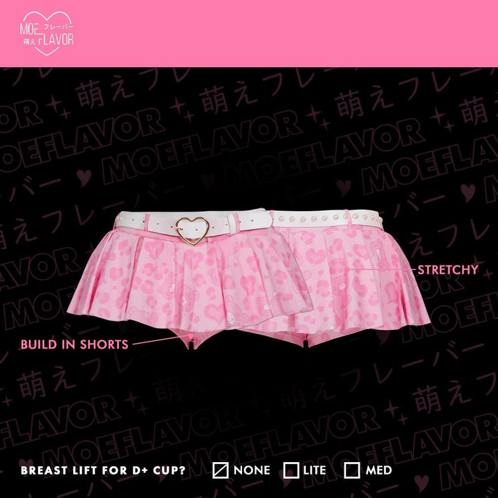 Vday Gloomy Bear Gyaru Mini Skirt - MOEFLAVOR - Waifu Inspired Fashion and Lingerie Store