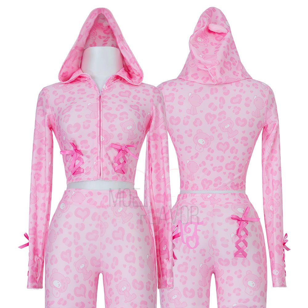 Vday Gloomy Bear Gyaru Track Hoodie/Pants - MOEFLAVOR - Waifu Inspired Fashion and Lingerie Store