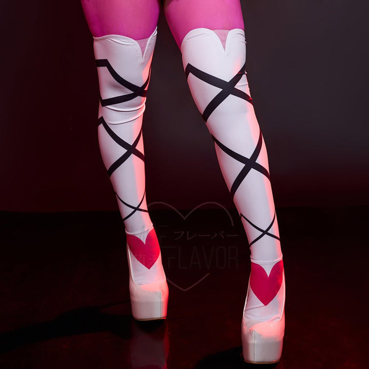 Verosika White Stockings Helluva Boss - MOEFLAVOR - Japanese-Inspired Lingerie & Anime Cosplay Fantasywear