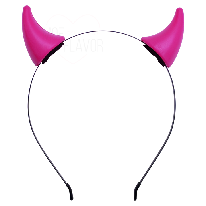 Halloween_Succubus_Demon_Devil_Horn_Headband_Pink_OP5 Pink MOEFLAVOR - Waifu Inspired Fashion and Lingerie Store
