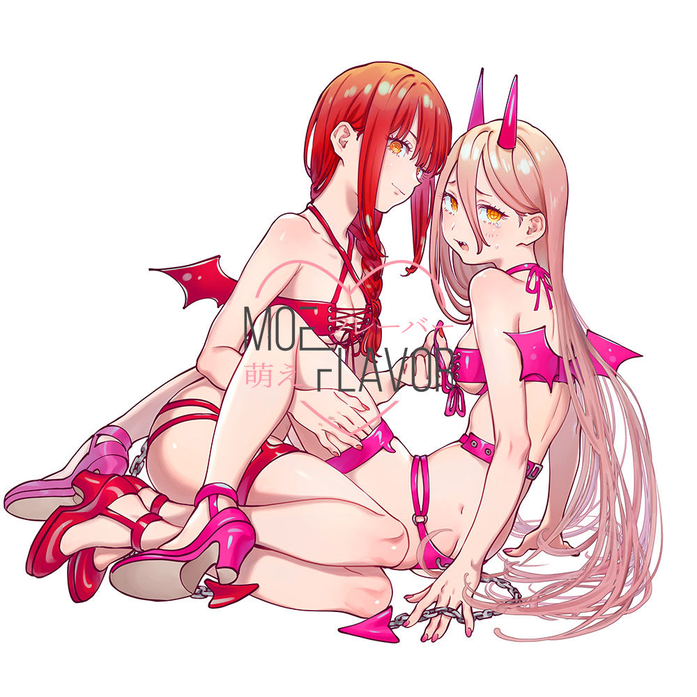 Makima_PowerHellRiderSticker Makima & Power MOEFLAVOR - Waifu Inspired Fashion and Lingerie Store