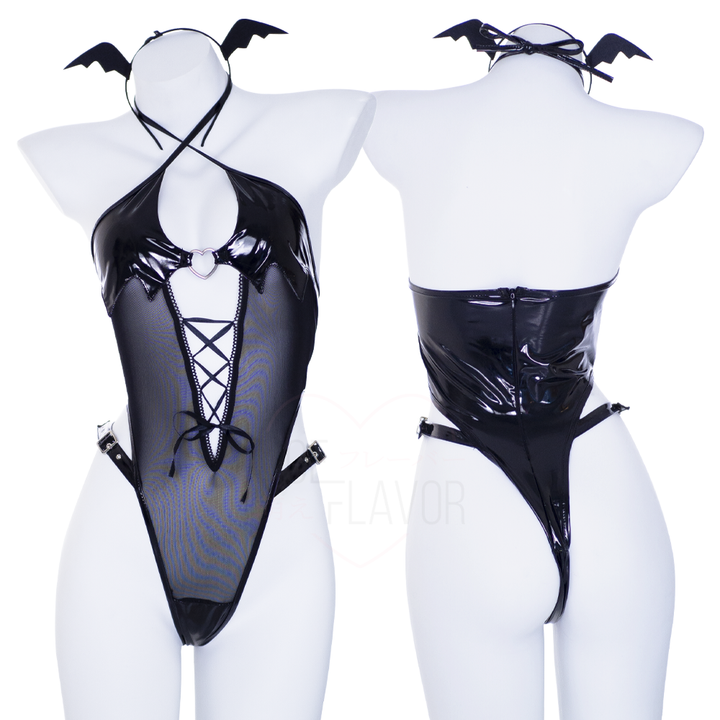 Sheer_Succubus_Demon_Bodysuit_Black_OP5 Black MOEFLAVOR - Waifu Inspired Fashion and Lingerie Store