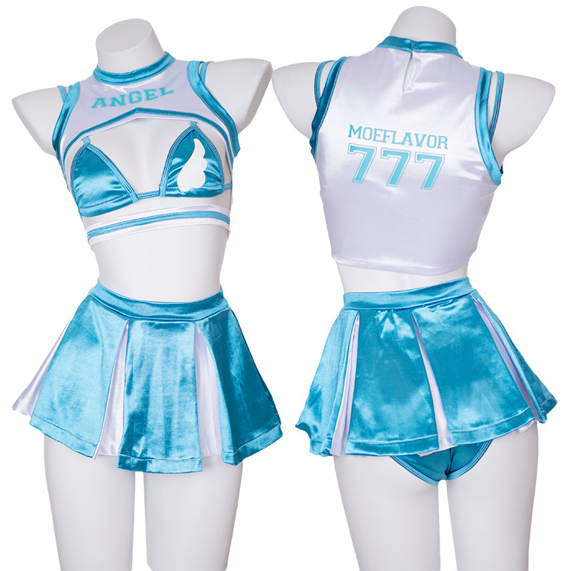 angel-cheerleader-kawaii-lingerie-6 Blue MOEFLAVOR - Waifu Inspired Fashion and Lingerie Store